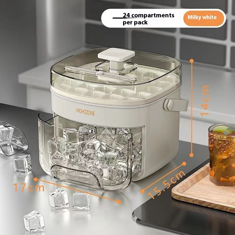 Vassoio per ghiaccio portatile da esterno, pratico e di tipo a pressione, secchiello per ghiaccio di grande capacità, 48 contenitori per ghiaccio extra large, vassoio portaoggetti in plastica per alimenti, gadget da cucina essenziale - universeshop2