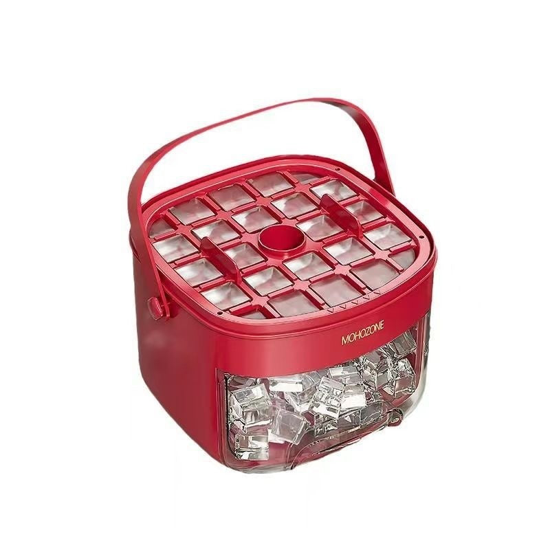 Vassoio per ghiaccio portatile da esterno, pratico e di tipo a pressione, secchiello per ghiaccio di grande capacità, 48 contenitori per ghiaccio extra large, vassoio portaoggetti in plastica per alimenti, gadget da cucina essenziale - universeshop2