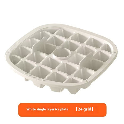 Vassoio per ghiaccio portatile da esterno, pratico e di tipo a pressione, secchiello per ghiaccio di grande capacità, 48 contenitori per ghiaccio extra large, vassoio portaoggetti in plastica per alimenti, gadget da cucina essenziale - universeshop2